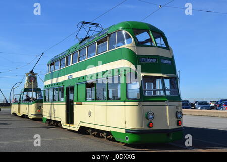 Blackpool Erbe Straßenbahnen Stockfoto