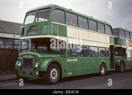 Schottland, UK - 1973: Vintage Bild des Busses.  Östlichen schottischen Bristol Lodekka AA853 (Registrierungsnummer WSC 853). Stockfoto