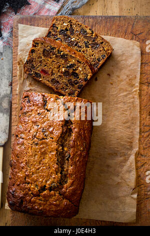 Barmbrack-traditionelle irische Teekuchen für Halloween gemacht Stockfoto