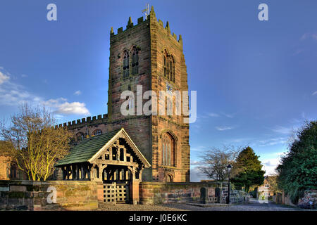 St Marys und All Saints Church in Cheshire Dorf von Great Budworth. Stockfoto