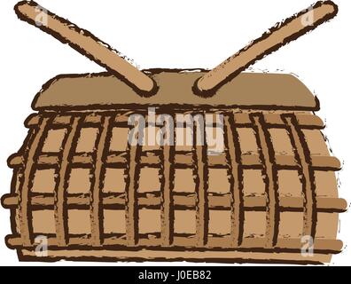 Winker Picknick Korb Stock Vektor