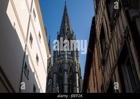 Blick von der Kirche St. Ouen aus der Rue De La Croix Verte, Rouen, Normandie Stockfoto