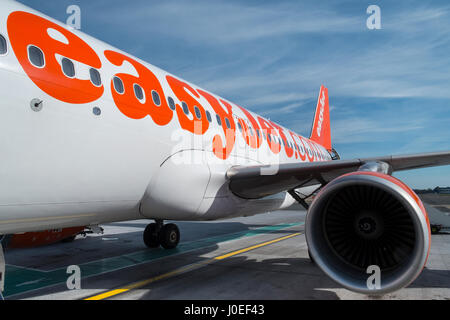 EasyJet Flugzeug Stockfoto