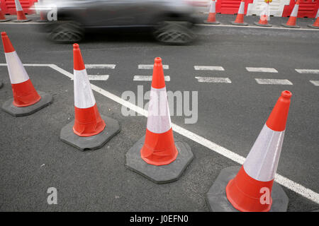 Road-Kegel im Bereich von Baustellen. Stockfoto