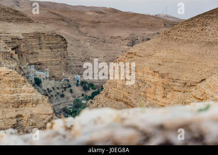 Kloster St. George im Wadi Qelt (Israel) Stockfoto