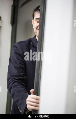 Porträt von Laurent Binet (Prix Interallie 2015) im Restaurant Lasserre 11.12.2015 © MOLLONA/Opale Stockfoto