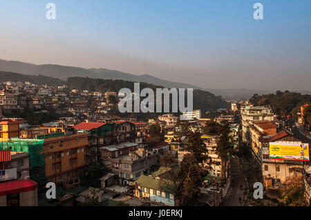 Luftaufnahme von Stadtbild, Shillong, Meghalaya, Indien, Asien Stockfoto