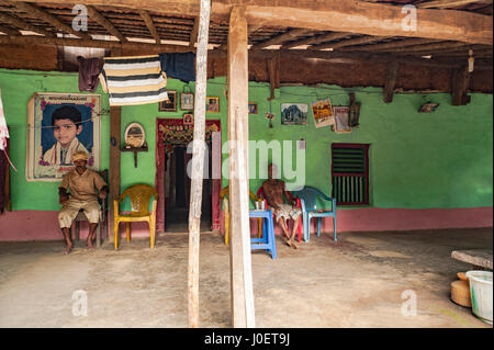 Haus, Maden Dorf, Yellapur, Uttara, Kannada, Karnataka, Indien, Asien Stockfoto
