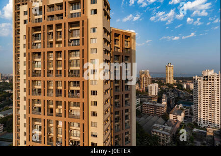 Hochhäuser, senken, Parel Mumbai, Maharashtra, Indien, Asien Stockfoto