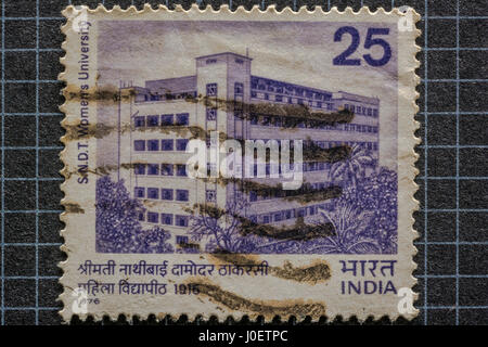 Sydenham College Mumbai, Briefmarken, Indien, Asien Stockfoto