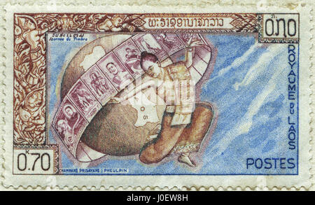Aad 252603 - Royaume du Laos postes, der Demokratischen Volksrepublik Laos, Briefmarke Stockfoto