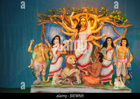 Göttin Durga Festival, Kolkata, Westbengalen, Indien, Asien Stockfoto