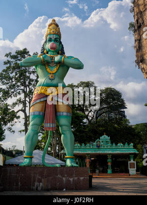 Lord Hanuman Gottheit Statue am Batu Caves in Kuala Lumpur, Malaysia Stockfoto