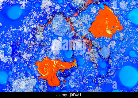 Abstrakt Acryl Farben gemischte Farbe für den Hintergrund. Gemischte Farbe Hintergrund. Stockfoto