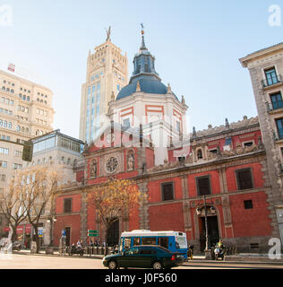 Kirche von Las Calatravas auf Calle de Alcalá, Madrid, Spanien Stockfoto