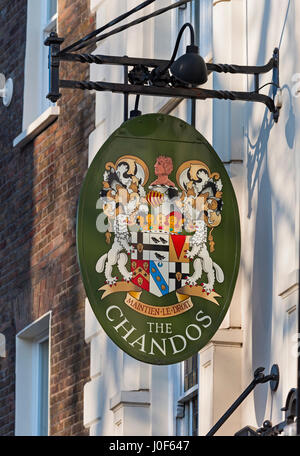 Chandos Pub melden Sie St Martins Lane London UK Stockfoto