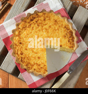 Rijsttaart. Belgische Reis Torte. Belgien-Niederlande-Essen Stockfoto