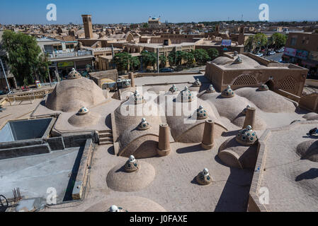 Kleinen Kuppeln des Daches des Sultan Amir Ahmad Bathhouse aus in Kashan, Hauptstadt von Kashan County von Iran Stockfoto