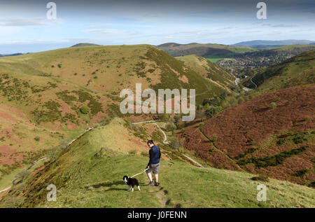 Die lange Mynd Kardieren Mill Valley im Süden Shropshire Uk Stockfoto