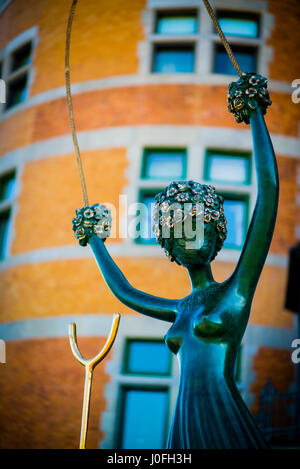 Salvador Dali Skulptur Kunst vor der Burg Frontenac in Quebec Kanada Stockfoto