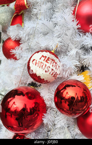 White Christmas Tree, lokale close-up, Stockfoto