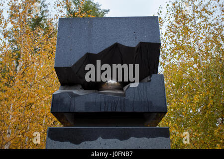 Denkmal für die Opfer der Tragödie von Tschernobyl. Das Foto wurde in Astana, der Hauptstadt von Kasachstan. Stockfoto