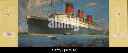 Cunard, Weihnachten spezielle 1931: die neue 73.000 Tonnen Cunard Liner jetzt im Bau in Clydebank, Queen Mary Stockfoto