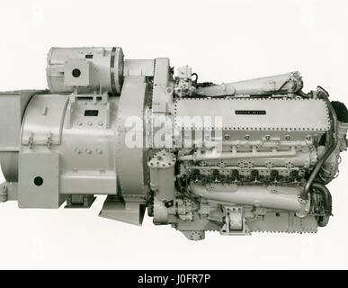 Napier Deltic Rail Traktion-Diesel-Motor Stockfoto