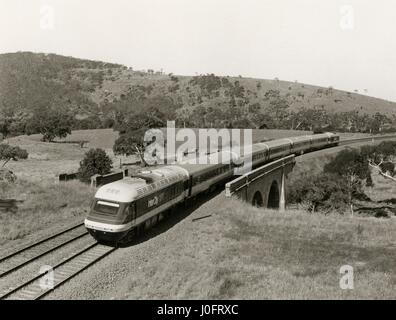 Ausdrückliche Passagier Zug (XPT), getestet auf südliche Hauptlinie von Sydney, New South Wales Stockfoto