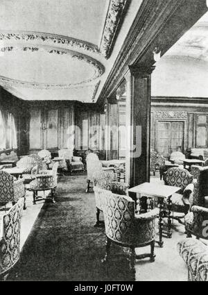 Innenansicht der Raucherraum der Cunard liner Lusitania Stockfoto