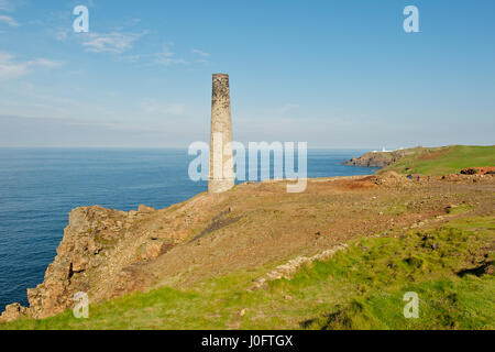 Levant Mine und Strahl Motor National Trust-Eigenschaft auf Trewellard, Pendeen, in der Nähe von St Just, Cornwall, England Stockfoto