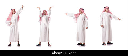 Arabische Mann Drücken der virtuellen Tasten Stockfoto
