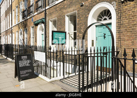 Das Charles DIckens Museum, 48 Doughty Street, London, UK Stockfoto