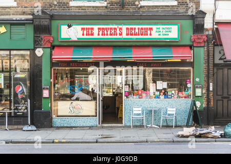 The Fryer's Delight Fish and Chip Shop an der Theobalds Road, Holborn, London, England, Großbritannien Stockfoto