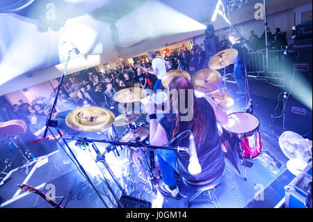 Southsea, UK - 21. März 2015: Vintage British rock Band Trüffel auf der Bühne am Southsea Pyramide Veranstaltungsort in der Nähe von Portsmouth, UK Stockfoto