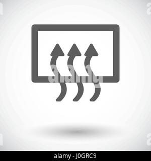 Heckscheibe Auftauen. Einzelne flache Symbol auf weißem Hintergrund. Vektor-Illustration. Stock Vektor