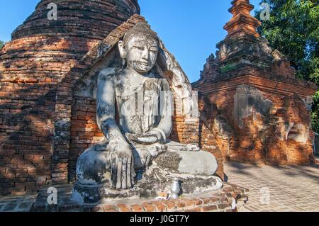 Yadana Hsemee Pagode, Inwa, Mandalay Region, Myanmar, Burma Stockfoto