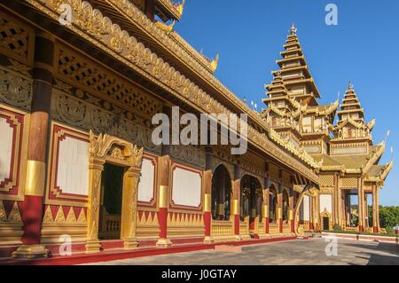 Großen Audienzsaal (Pyinsapathada) Replik, Bagan Golden Palace, Bagan, Myanmar (Burma) Stockfoto