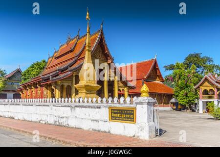 Wat Sen, Luang Prabang ist auch bekannt als Wat Sene Souk Haram ein buddhistischer Tempel in Luang Phrabang, Laos gelegen. Stockfoto