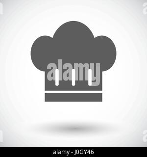 Koch Hut. Einzelne flache Symbol auf weißem Hintergrund. Vektor-Illustration. Stock Vektor