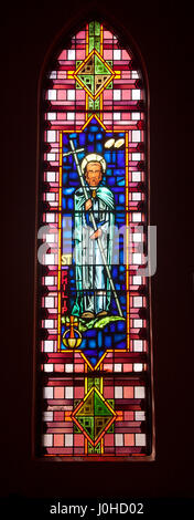 Buntglas Kirchenfenster des Apostels St. Philip, 2016 Stockfoto