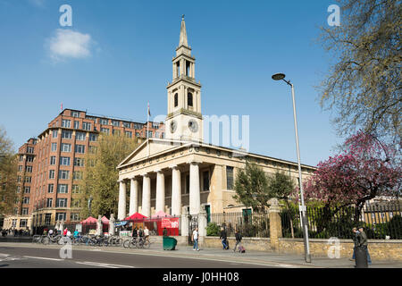 St. Johannes Kirche, Waterloo - eine anglikanische neoklassizistischen Kirche in Südlondon, erbaut 1822-24 für die Gestaltung von Francis Octavius Bedford. Stockfoto