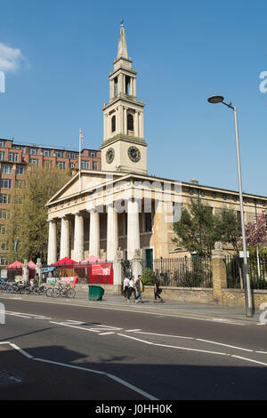 St. Johannes Kirche, Waterloo - eine anglikanische neoklassizistischen Kirche in Südlondon, erbaut 1822-24 für die Gestaltung von Francis Octavius Bedford. Stockfoto