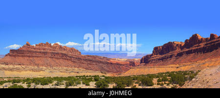 Direkt an der Intertstate 70 mitten in Utah. Stockfoto