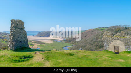 Pennard Castle Stockfoto