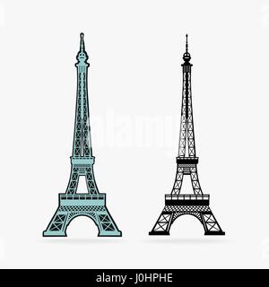Vektor-Symbol-Eiffelturm Stock Vektor