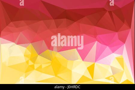 Gelb rosa Schilf helle abstrakte Lowpoly Textur. Vektor-Illustration. Mosaik polygonal gradient Juwel Stil Banner. Dreieckige bunte Kulisse. Stock Vektor