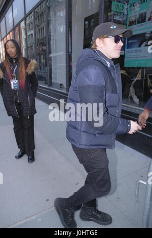 Rupert Grint und Gillian Anderson auf AOL bauen mit: Rupert Grint, Gillian Anderson wo: Manhattan, New York, Vereinigte Staaten, wann: 14. März 2017 Stockfoto