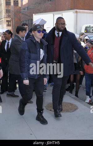 Rupert Grint und Gillian Anderson auf AOL bauen mit: Rupert Grint, Gillian Anderson wo: Manhattan, New York, Vereinigte Staaten, wann: 14. März 2017 Stockfoto