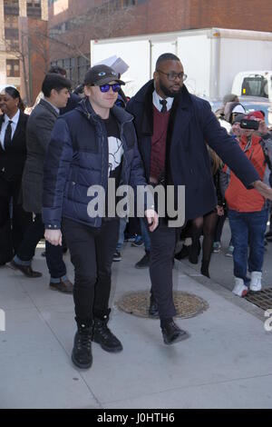 Rupert Grint und Gillian Anderson auf AOL bauen mit: Rupert Grint, Gillian Anderson wo: Manhattan, New York, Vereinigte Staaten, wann: 14. März 2017 Stockfoto